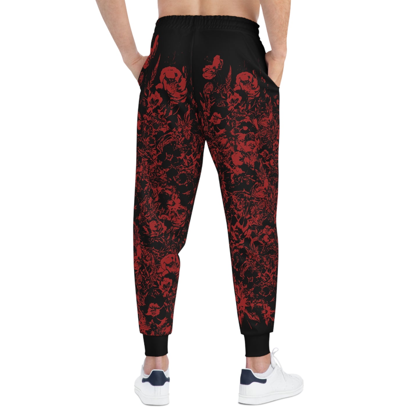 Red Flower, Athletic Joggers