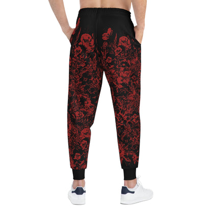 Red Flower, Athletic Joggers