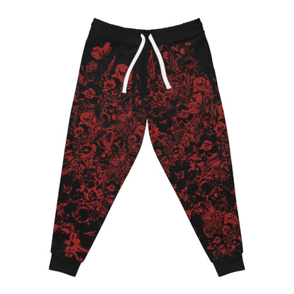 Red Flower, Athletic Joggers