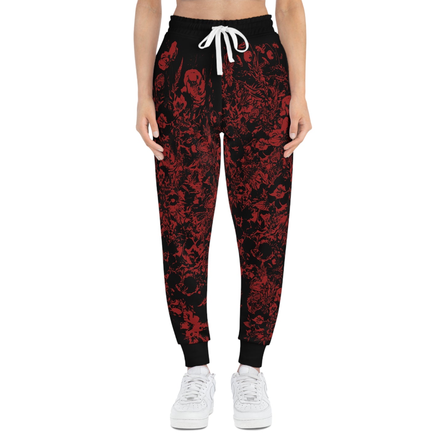 Red Flower, Athletic Joggers